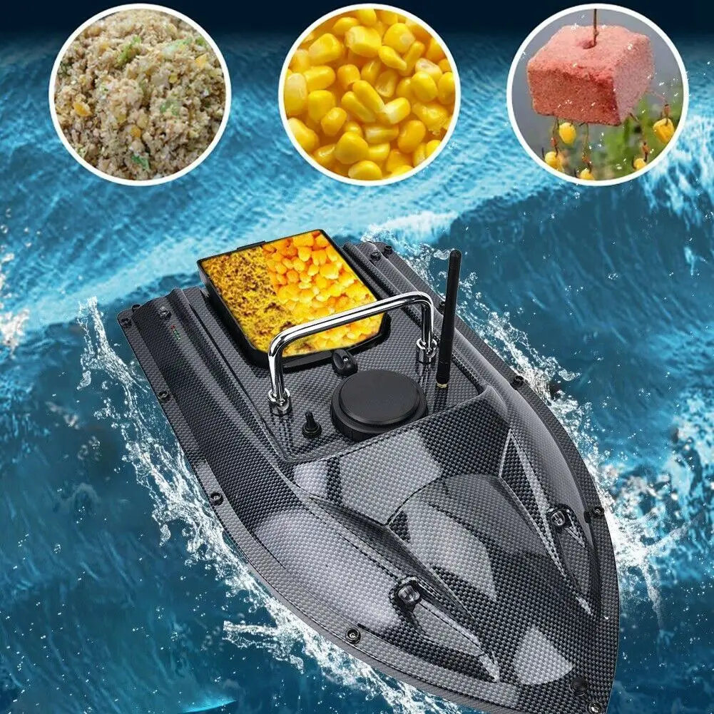 VERY100-cebo de pesca inalámbrico RC GPS, anzuelo de barco/poste de cebo, 2 motores, Sonar localizador de peces LCD, bolsa, baterías para Anglingsport, 500M - imagen 5