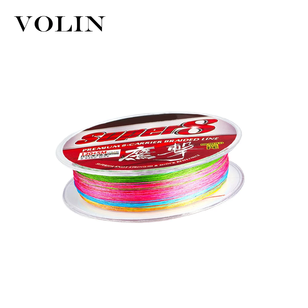 VOLIN-sedal de pesca de 8 tejidos, hilo de pesca trenzado de 120m + 5 8 hebras, multifilamento PE, línea 8, 11, 13, 16, 19, 22kg - imagen 3
