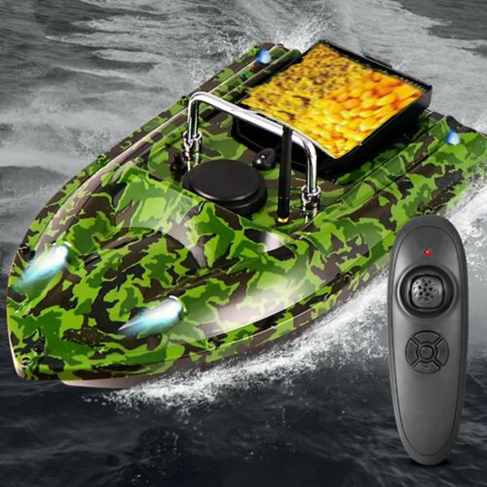 Barco de cebo inalámbrico RC de 500M, anzuelo de pesca de carpa, lancha rápida, Sensor de Sonar, buscador de peces, 2 baterías de repuesto, bolso - imagen 2