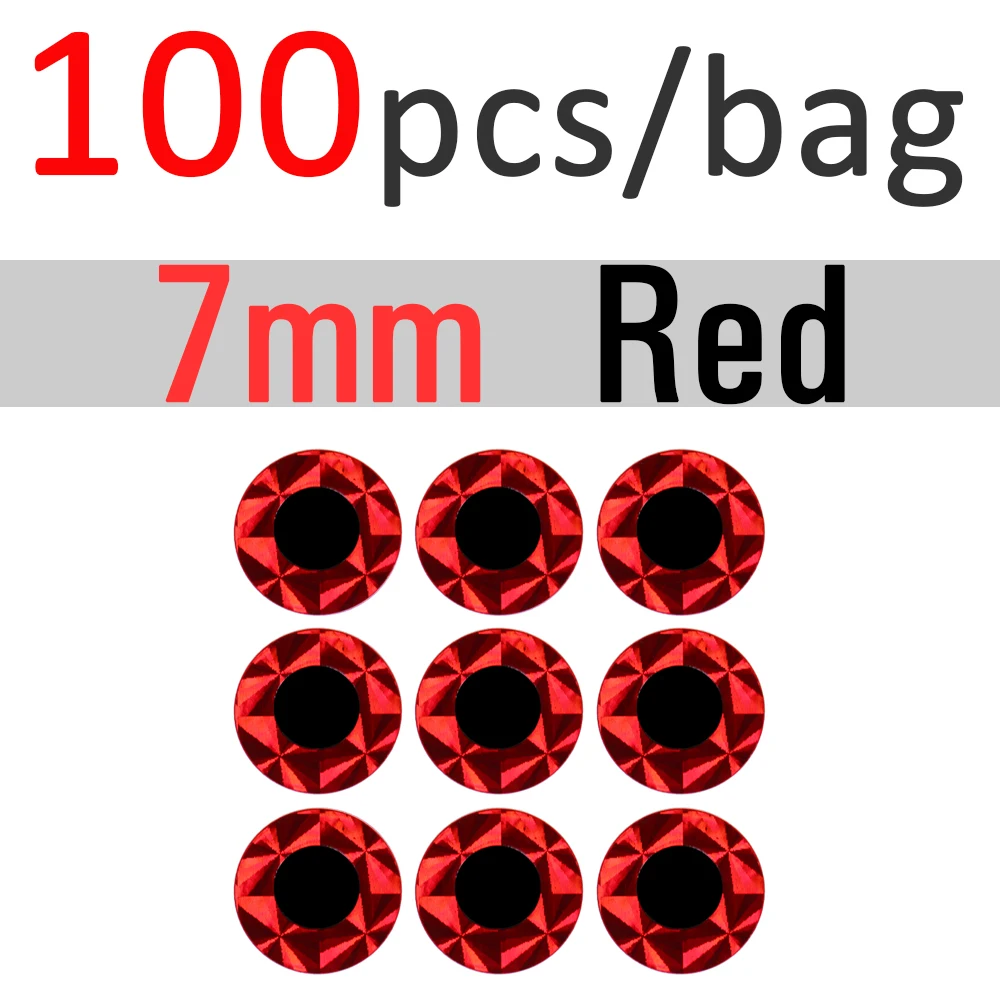 7mm Red 100pcs