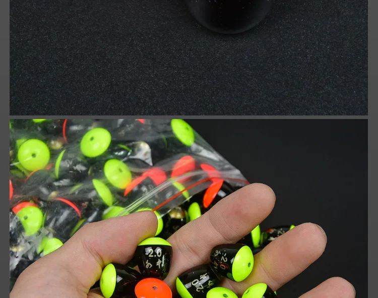 Boya de aparejo subacuático, Kit de pelota de hundimiento para pesca en roca, accesorios de aparejos de pesca de plomo de madera de Paulownia de la fortuna, lote de 5 piezas en oferta - imagen 5