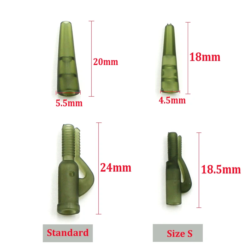 20 piezas aparejos de pesca de carpa, Mini juego de Clip de plomo de seguridad, conector giratorio a presión, equipo de pesca de carpa, accesorios de aparejos, cola de goma - imagen 2