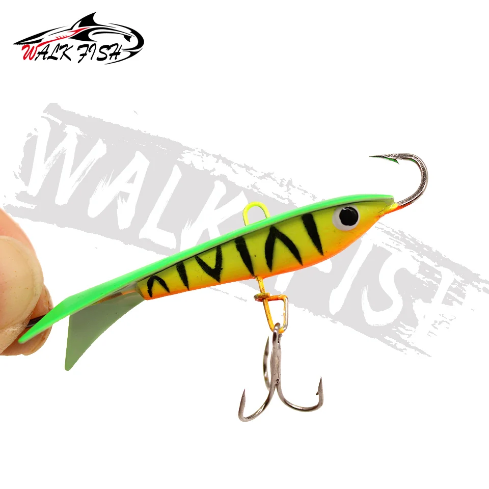 WALK FISH-anzuelo de hielo de calidad para invierno, señuelo de pesca Artificial, 6cm, 9g, Lucio, percha, 1 Uds. - imagen 3
