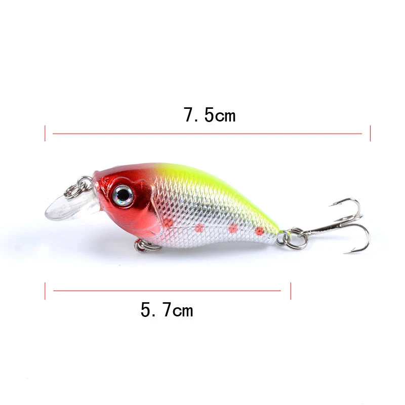 1 Uds Wobblers calidad Crankbait señuelo de Pesca de simulación 5,7 cm 7g Jerkbait cebo duro flotante lubina carpa Pesca aparejos de Pesca - imagen 2