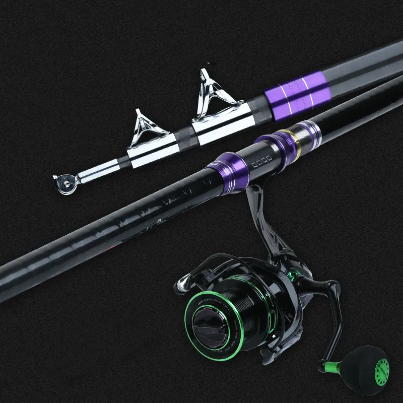 Caña De pescar telescópica, accesorio De fibra De carbono, ancla, Pesca en roca, sección larga, 2,7 M-4,5 M - imagen 4