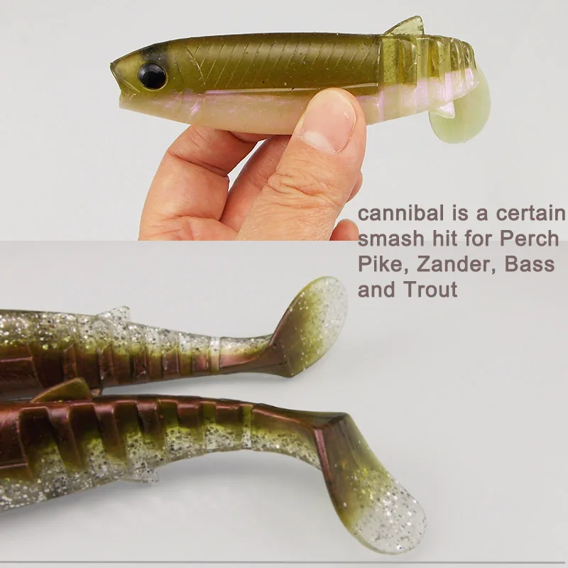 ESFISHING-señuelo de pesca Cannibal, 150mm, 3 uds., 32g, Crankbait, cola de meneos para pesca en el mar, Lucio, trucha, lubina - imagen 2