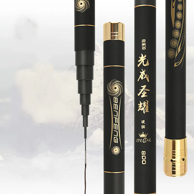 Caña De pescar telescópica ultraligera, caña De mano De carbono 40T, sección larga, 8m-15m, Pesca De Taiwán - imagen 2