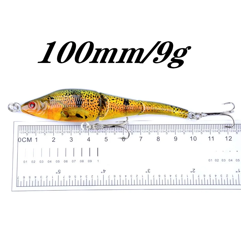 1 Uds 10cm 9g señuelo de pesca 3 Wobbler de hundimiento articulado para Lucio Swimbait Crankbait trucha lubina accesorios de pesca aparejos cebo - imagen 2