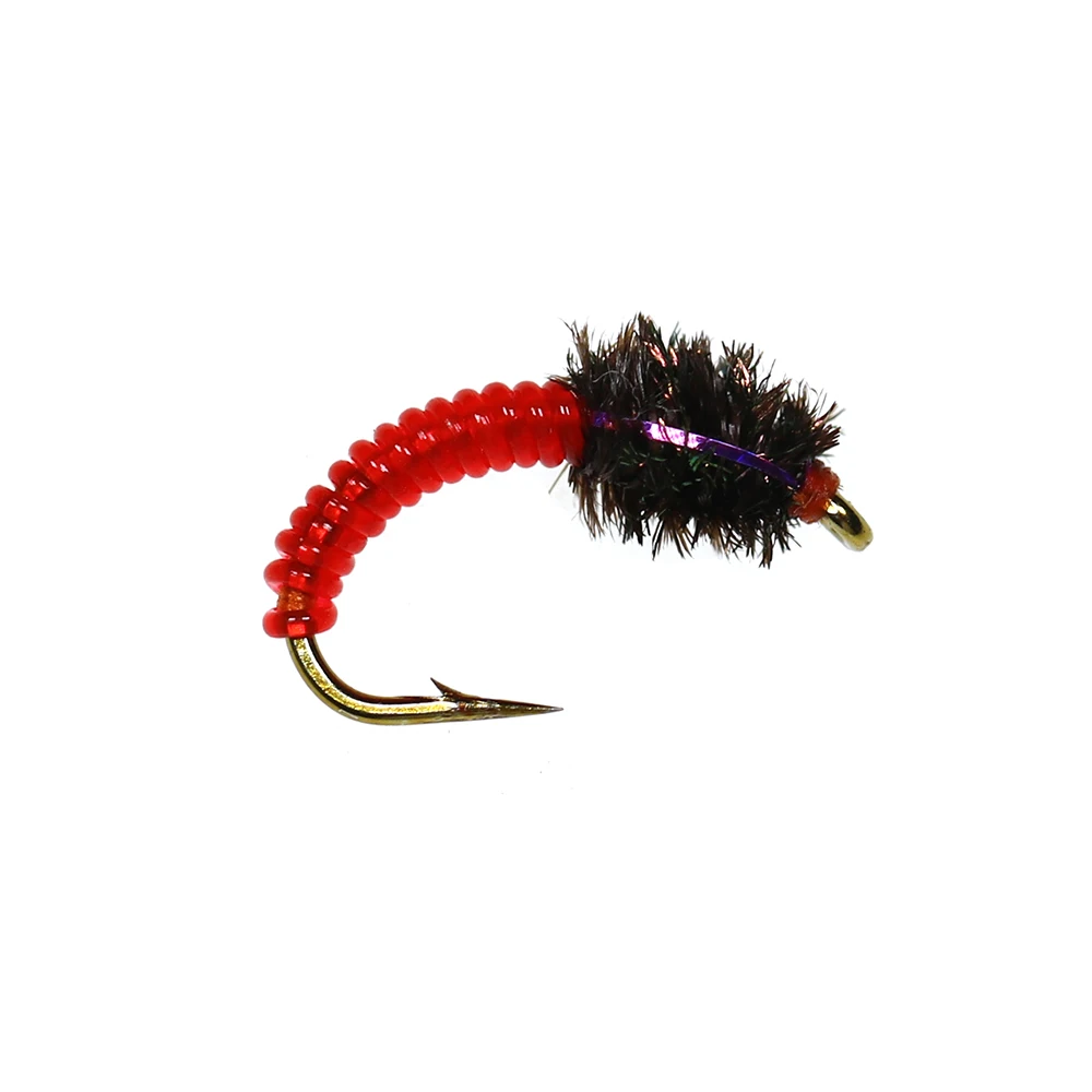 ICERIO-señuelo de pesca con mosca, 6 unidades, zumbador Midge, Nymph, trucha