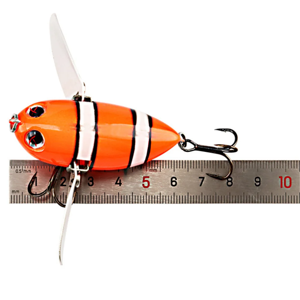 Topwater-señuelo de pesca Crankbait Popper, cebo duro Artificial con alas de Metal para bagre, aparejos de pesca de lubina, 6cm, 12,5g, 1 ud. - imagen 5