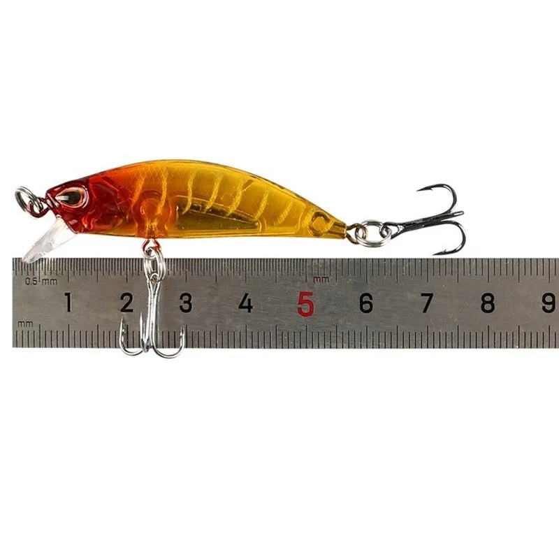 Señuelo de Pesca Minnow Wobbler de 5,5 cm y 5g, cebo Jerkbait Perch, Mini Señuelos de Pesca que se hunden, cebo Artificial duro y profundo - imagen 3