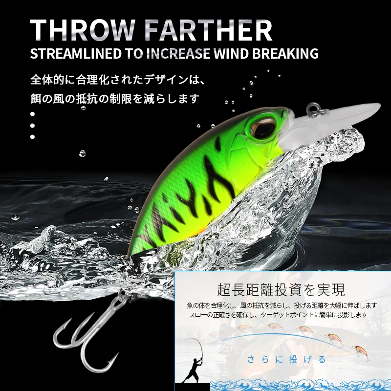 BearKing-señuelo de pesca modelo A +, cebo duro de 65mm, 16g, 5 colores A elegir, aparejos de pesca de 10-12 pies, 2,8-3,2 m - imagen 4