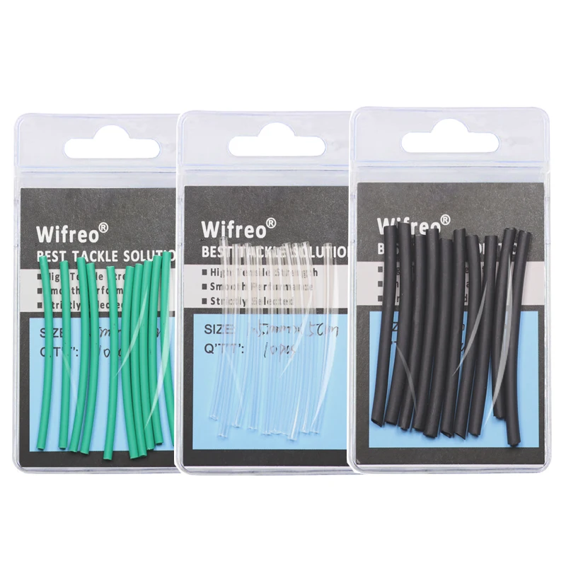 6 paquetes de 60 uds 5cm 1,5mm-3,5mm aparejos de pesca de agua salada tubo retráctil tubo retráctil de calefacción accesorio de pesca Color negro claro verde - imagen 5