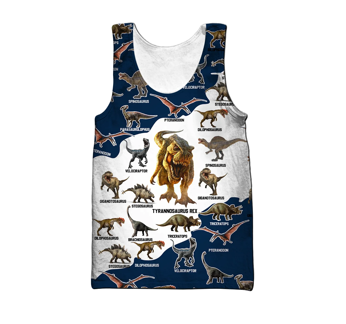 Hermoso dinosaurio t-rex piel 3D impreso hombres chaleco Harajuku moda sin mangas camiseta verano streetwear camiseta sin mangas Unisex BX004 - imagen 3