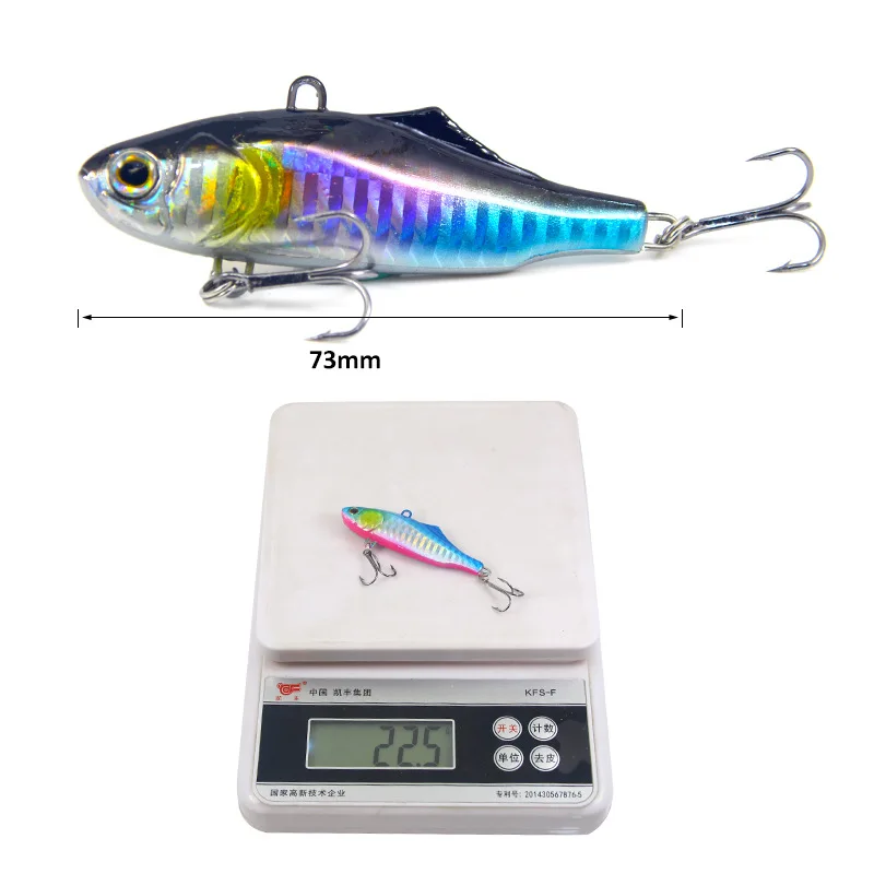 Señuelo de pesca VIB, 7,3 cm, 22,5g, ojos 3D, Wobbler, cebo duro, lubina, Trolling, Iscas artificiales, Crankbait, pesca de carpa, 1 ud. - imagen 5