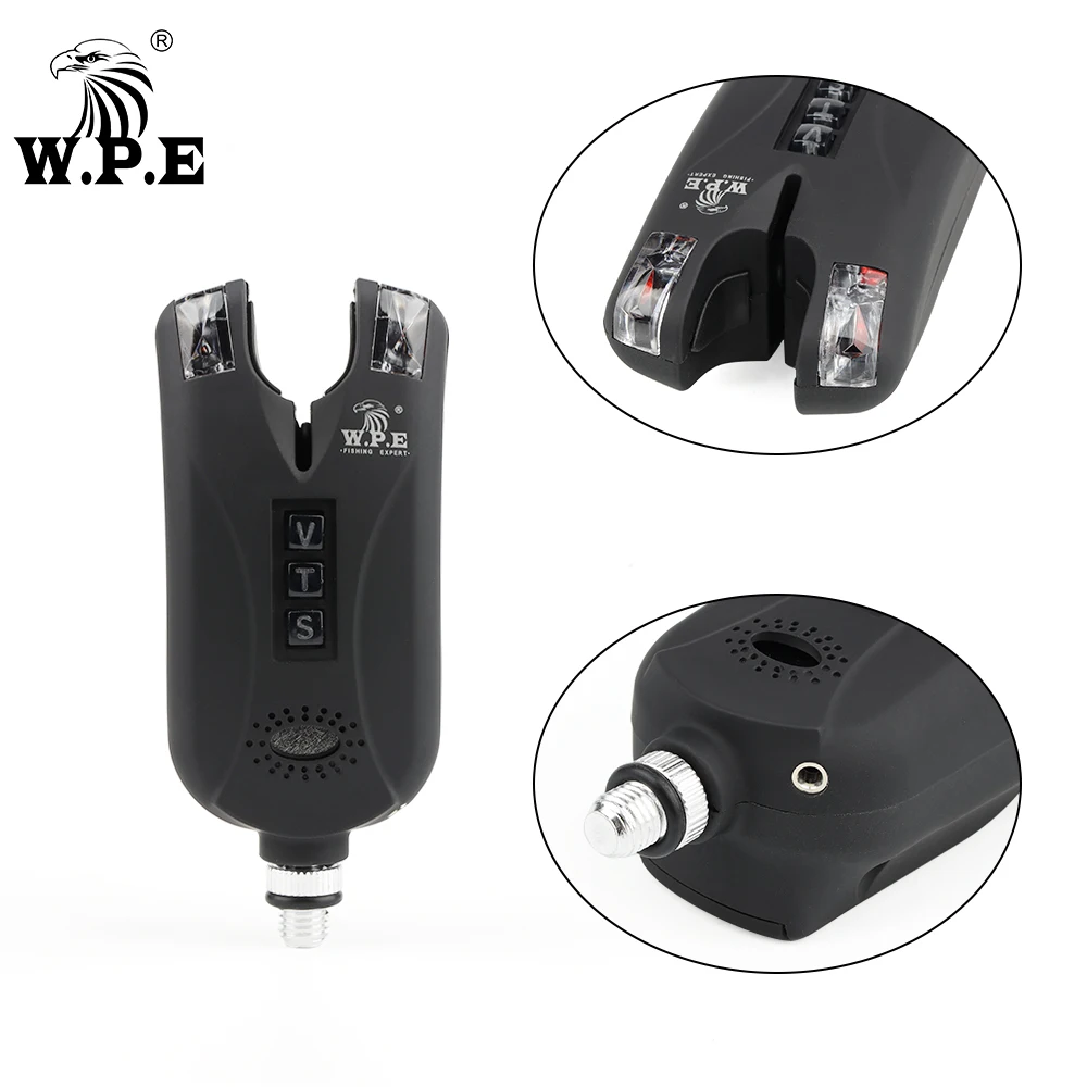 W.P.E 4 + 1 carpa juego de alarma de mordedura de Pesca alerta luminoso LED de pesca Indicador electrónico europeo accesorios de equipo de pesca de carpa - imagen 5