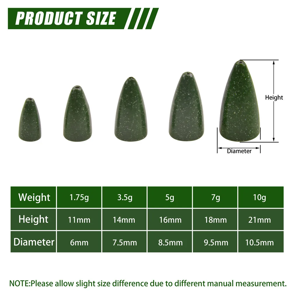 Pesas de pesca de Casting, aparejo de pesca de lubina, recubrimiento ecológico, 24 unids/caja - imagen 4