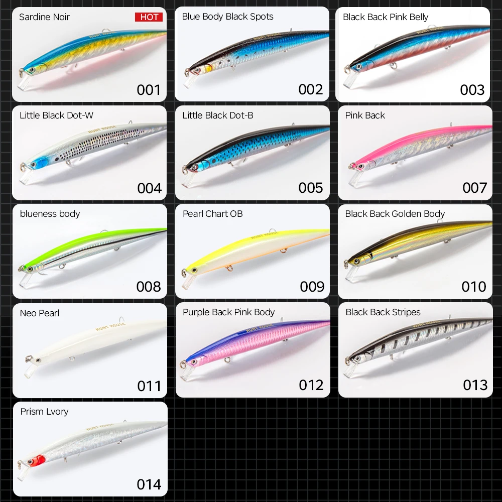 Hunthouse-Señuelo de pesca, cebo duro, minnow wobblers, 175mm 24,5g, señuelo flotante de lubina marina, pez de playa leurre océano - imagen 5