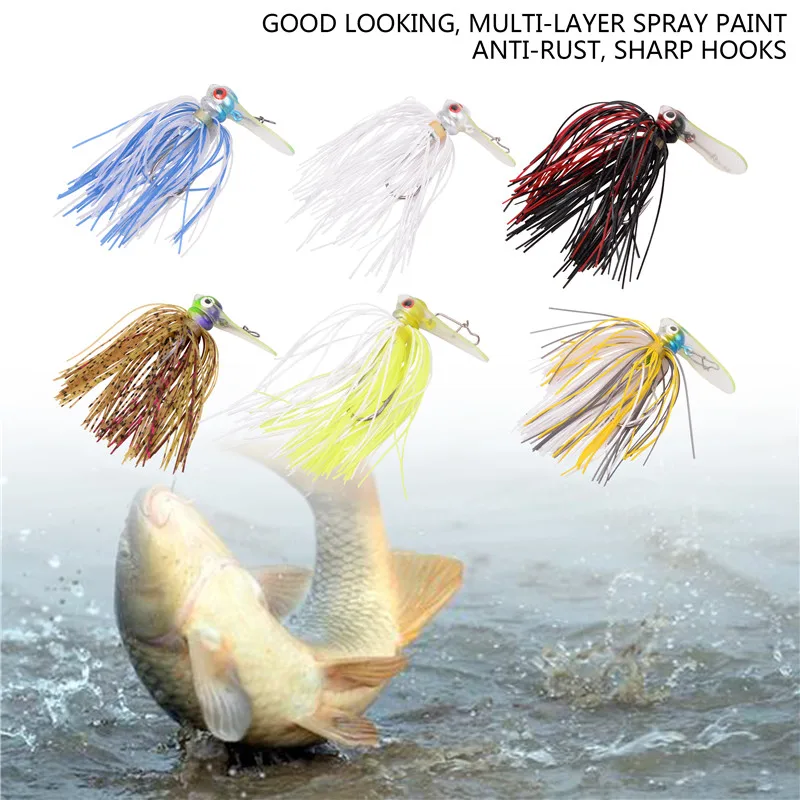 Anzuelos de pesca de TPU, cebo de fundición, protector de malezas con faldas de silicona para lubina, Lucio, 6 uds. 12 Uds. 14,3g-18g