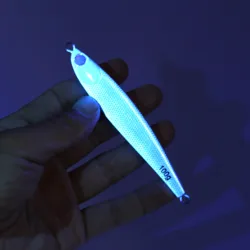 AOCLU Señuelo UV Luminoso de Hundimiento Rápido Cebra para Atún