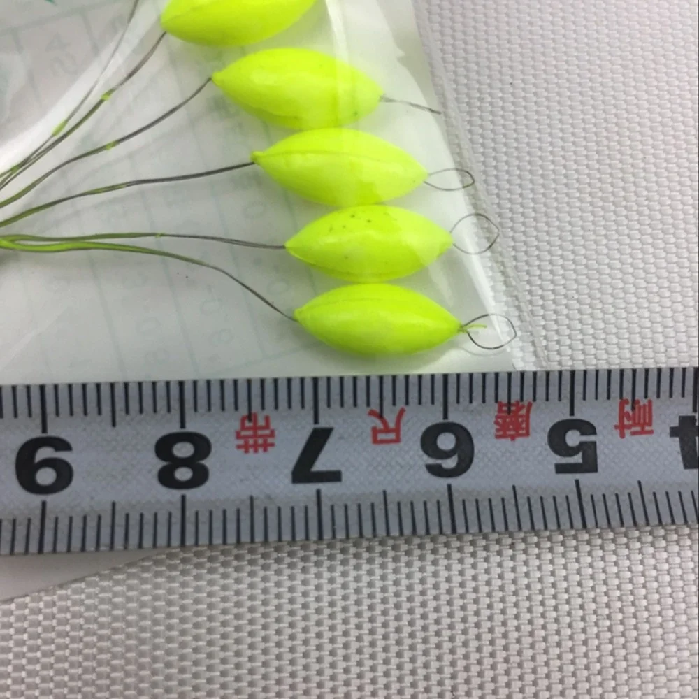 Miniflotador de pesca tradicional, Seven-Star, ovalado, plástico, bolas espaciales, fácil de usar, tapón flotador y Material compuesto fijo, 5 Juegos - imagen 2