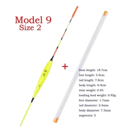 Flotador de pesca de agua dulce, 1 unidad, tubo de regalo, 1 bolsa, ganchos de pesca, Balsa de agua superficial, boya de Bobber, aparejos de pesca