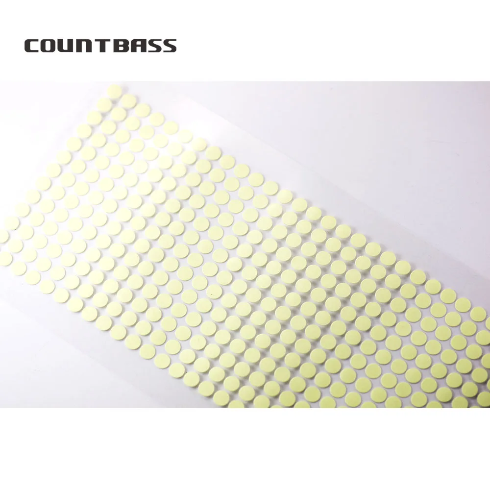 Countbass 100 Uds. Señuelo de pesca luminoso 2D ojos pegatinas de puntos para tus plantillas de metal plantillas lentas de agua salada accesorio de pesca - imagen 2