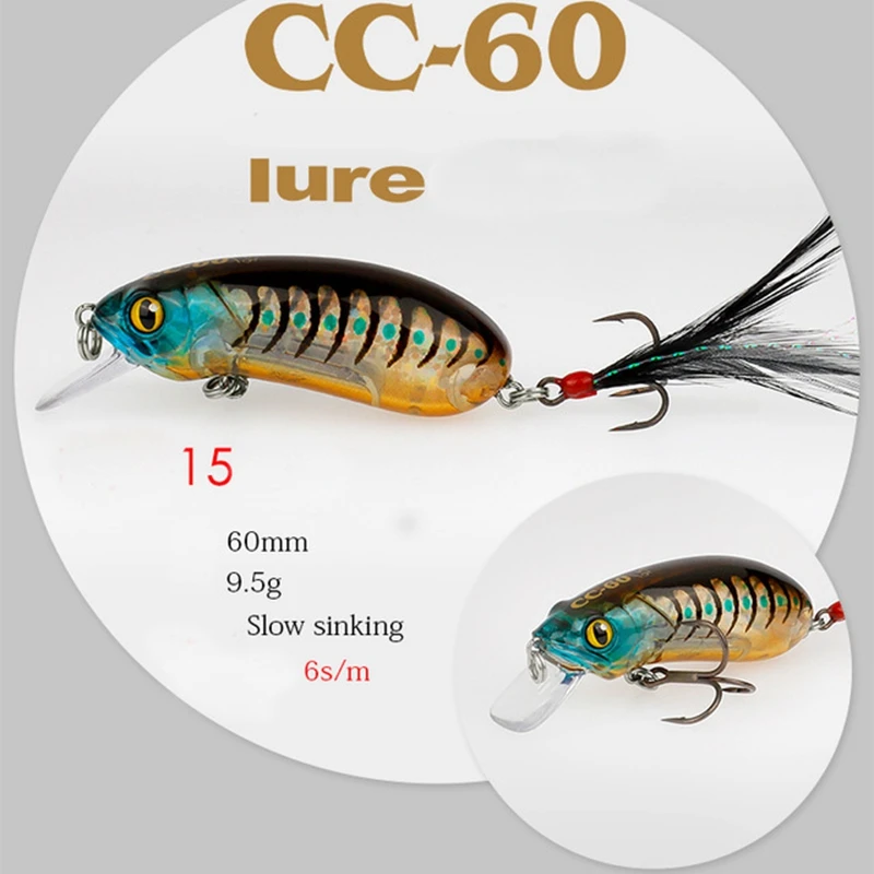 Lurefans CC60 Señuelo hundimiento lento Crankbait lance largo - imagen 2