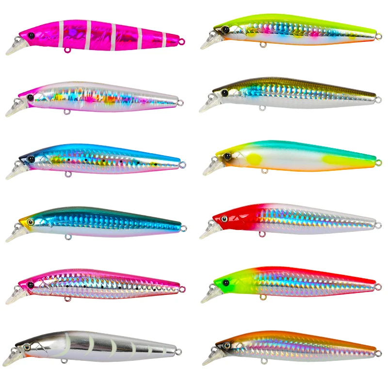 TSURINOYA-señuelo de pesca de agua salada, pececillo suspendido, DW86, 98mm, 14,5g, sistema de peso de tungsteno, cebos Wobbler de fundición larga - imagen 4