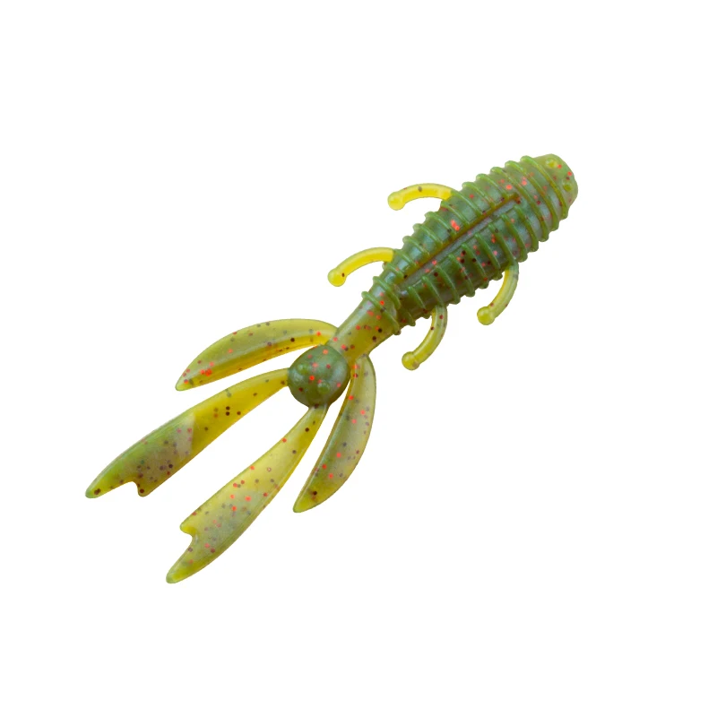 Señuelos de Pesca de 63mm/20 piezas, 2,1g, señuelos blandos de pesca de camarón, Señuelos de Pesca de plástico suave, Superco - imagen 2