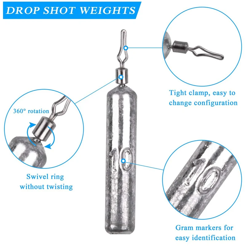 Kit de accesorios para señuelos de pesca, ganchos de pesca de tiro directo, anzuelos Wacky, cebos para gusanos, lubina, trucha, plantilla de pesca, 178 Uds. - imagen 4