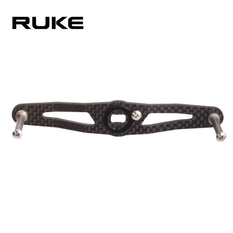 RUKE-mango de carrete de pesca, balancín de pesca de fibra de carbono, longitud de 115mm, tamaño del agujero 8x5/7x4mm, grosor 3mm, ligero con tornillo, 1 unidad - imagen 5