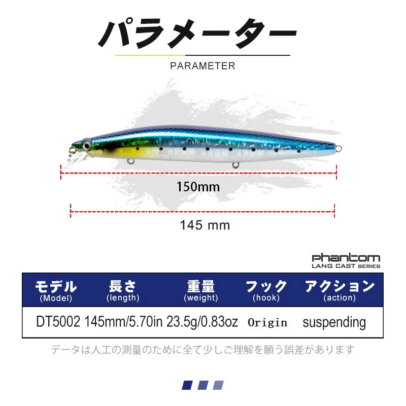 Señuelo de pececillo de pesca D1, 145mm/23,5g, 3 uds., asesino silencioso suspendido, 140F, Wobblers, pesca en el mar para aparejos de trucha lubina - imagen 5