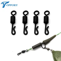 Terminal Giratorio Kwik para Pesca de Carpa Tamaño 8 Negro Mate