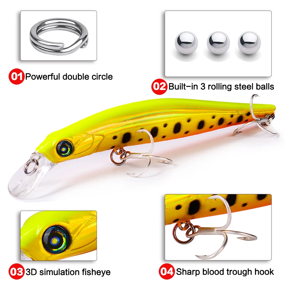 SIECHI-señuelo de pesca con anzuelos BKB, señuelo para pececillos, G-24 3g-11.5. 5g - imagen 3