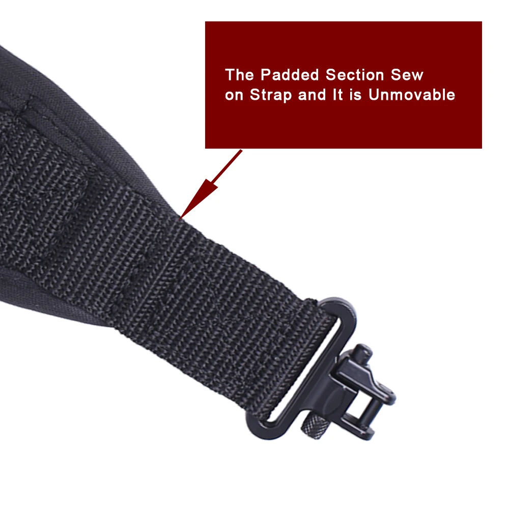 Eslinga de Rifle de 2 puntos correa de hombro de pistola ajustable con giros para escopeta de caza táctica - imagen 4