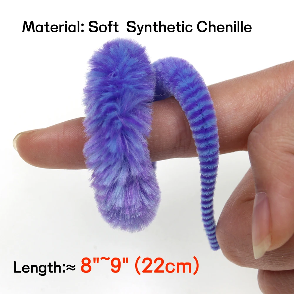 Bimoo 8 "~ 9" nueva cola de dragón Magnum doble Color mezclado suave chenilla sintética pesca en agua salada señuelo con mosca cebo atado Materil - imagen 4