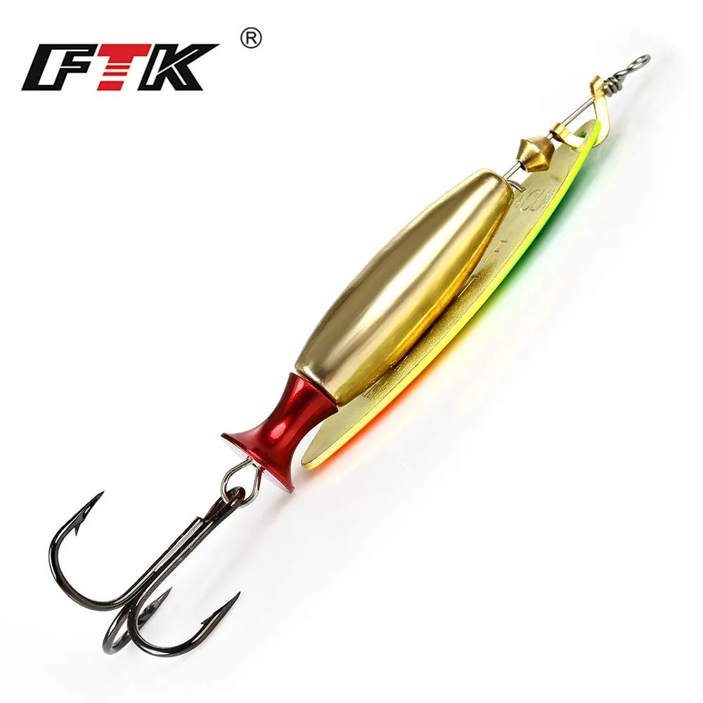 FTK-señuelo de pesca giratorio de sauce, cebo giratorio de 18g/24g con cuentas con anzuelos agudos Mustad para pesca de señuelos - imagen 4