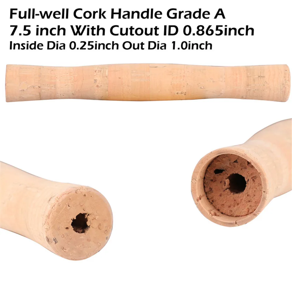 Mango de caña de pescar con mosca de corcho Maximumcatch, agarre de corcho compuesto DIY, súper ligero, mango de caña de mosca de madera, accesorio de pesca - imagen 5