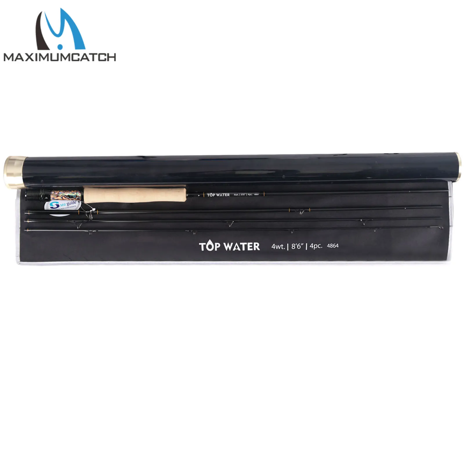 Caña de pescar con mosca de agua superior Maximumcatch - 5/6WT, 9'0'', acción rápida, fibra de carbono 40T+46T SK, mango de corcho AAAA, tubo de carbono - imagen 3