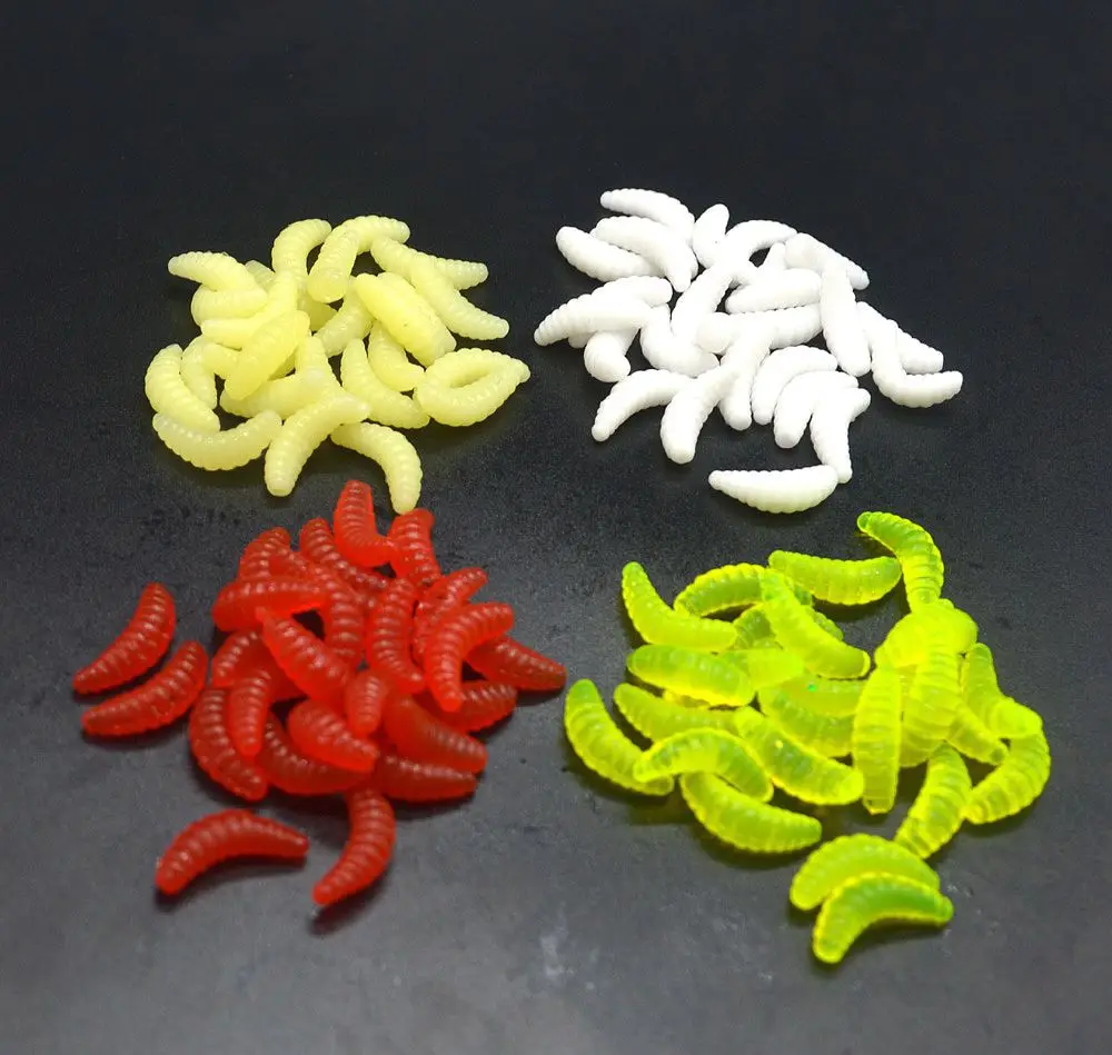 Señuelos de gusano de pesca, hierba, carpa, besugo, pan suave, cebo Artificial, lote de 20 piezas - imagen 2