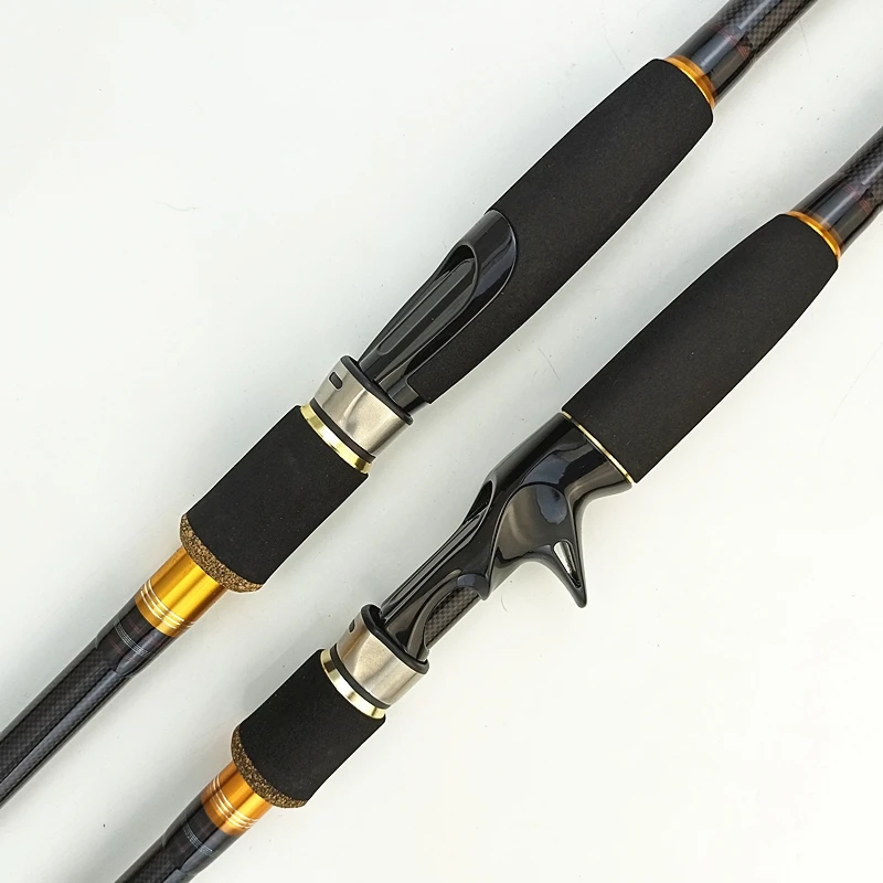 Dominate-caña de pescar de carbono de 4 secciones, caña giratoria de acción rápida, caña de fundición eléctrica M, peso de señuelo de 2,1/2,4/2,7/3m, caña dura de 10-25g - imagen 4