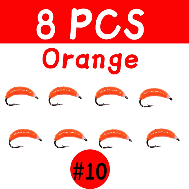 8pcs orange size 10