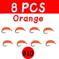 8pcs orange size 10