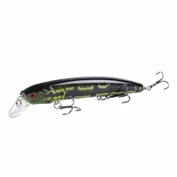 Wobbler Crankbait flotante para lucio de pececillos con ojos 3D