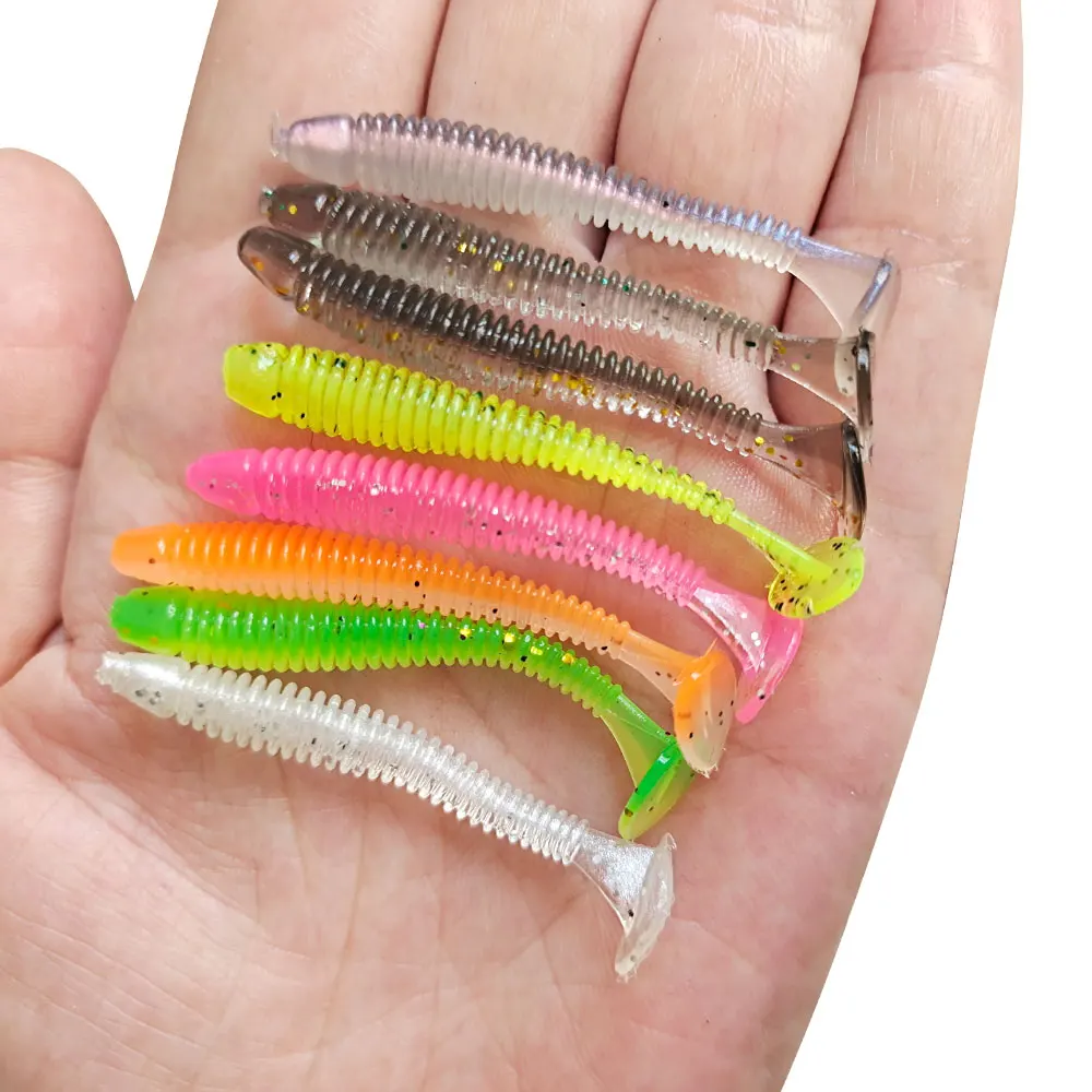 Balleo-señuelo de pesca suave, cebo de silicona para Sábalo, alimentador de cebo de plástico suave para Lucio, aparejos de pesca, 0,7g, 10 Uds./20 Uds.