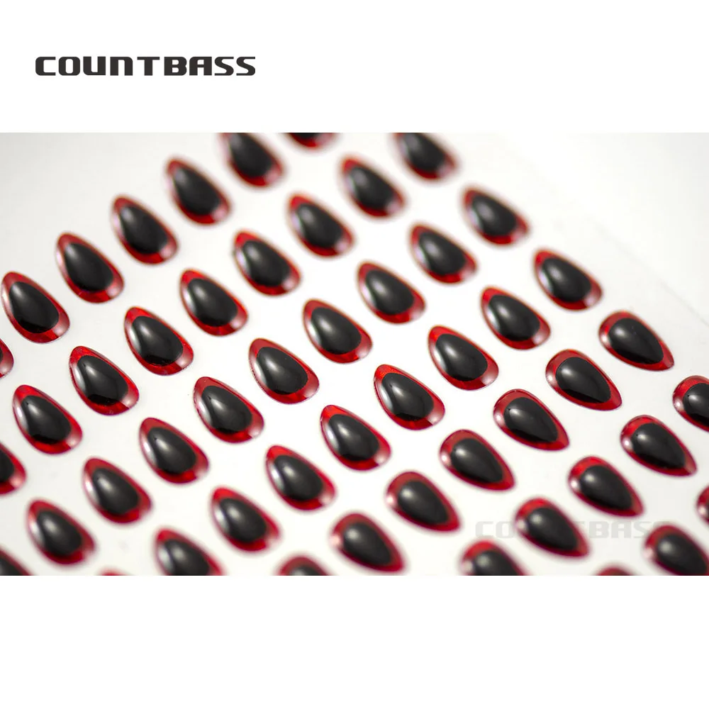 COUNTBASS-señuelo de pesca holográfico 3D especial, ojos para cebos duros, plantillas de fundición de Metal, Jigging lento, llantas doradas, ojos de señuelo 3D