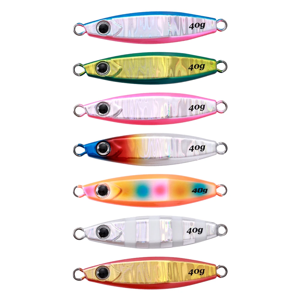 Jiggingpro-señuelos deslizantes de velocidad, 40g, 60g, 80g, 100g, plantilla de fundición, Señuelos de pesca para verano 2021, cebos falsos, cebo Artificial