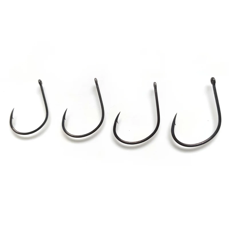 Anzuelos de pesca de francotirador de agua, gancho de púas de acero de alto carbono, aparejo loco para pesca de lubina, gancho de gusano suave, 10 piezas - imagen 5