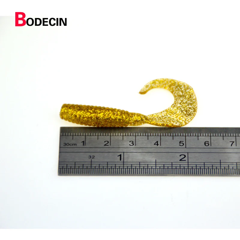 Aparejos de pesca suaves/señuelo para carpa, lubina, trucha, 12 Uds., gusanos con olor a sal, larvas artificiales/cebo de silicona para peces/plantilla Wobblers, mar, 6cm, 2g - imagen 2